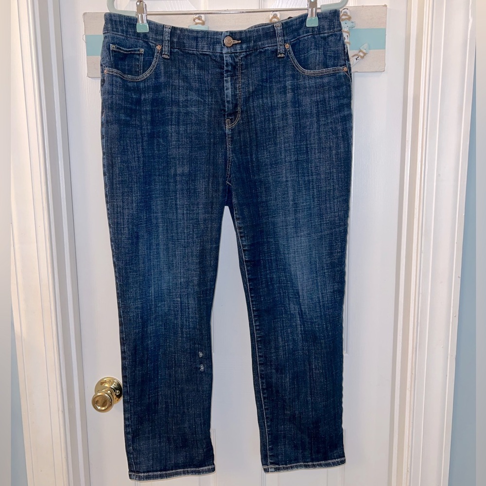 Chico’s So Slimming Girlfriend Crop Stretch Jeans Sz 16-18